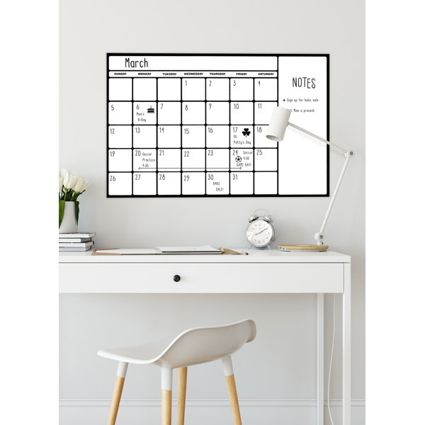 Trinx Kaitlyn Vinyl Dry Erase Board Wayfair